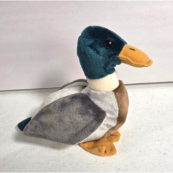 Rare Ty Beanie Baby Jake the Mallard Duck Stuffed Animal 1997 with tag errors - Picture 6 of 6